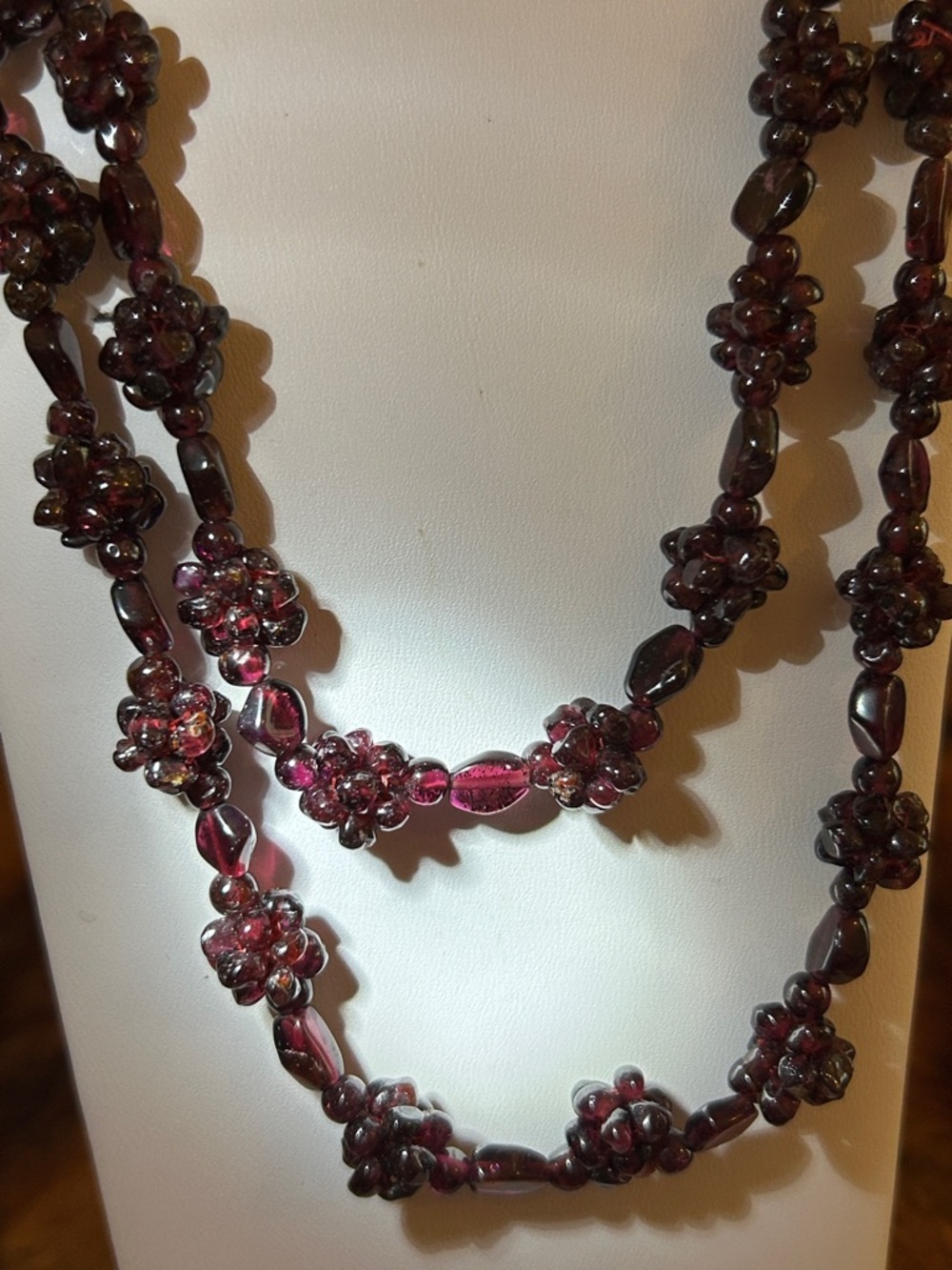 Garnet Necklace - Deep Red